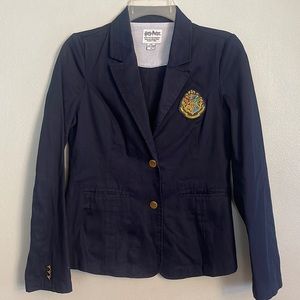 Harry Potter Hogwarts WB Unisex Kids navy blue blazer with embroidered patch